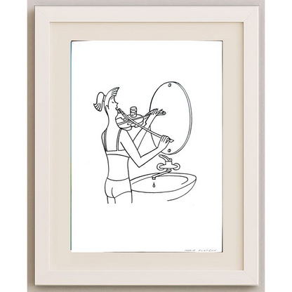 Marie Plotena 29x21cm Orijinal Karikatür BOD01512