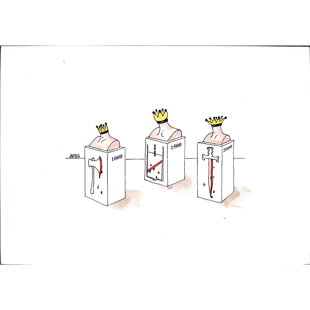 Winfried Besslich 29x21cm Orijinal Karikatür BOD01514