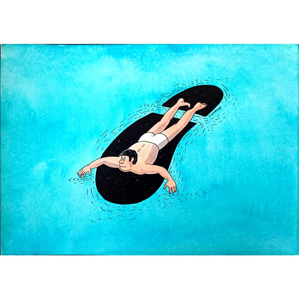 Lubomir Kotrha 29x21cm Orijinal Karikatür BOD01518