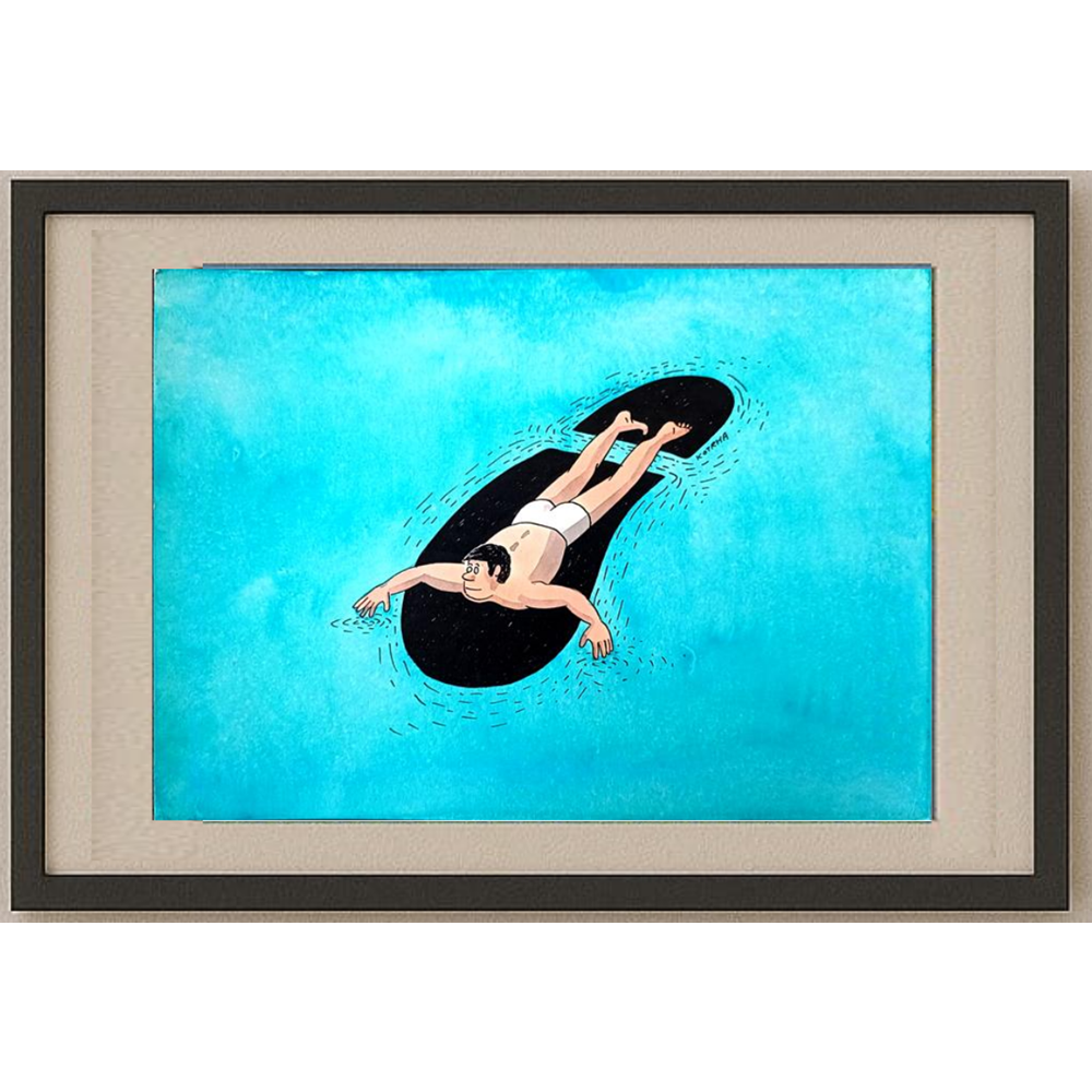 Lubomir Kotrha 29x21cm Orijinal Karikatür BOD01518