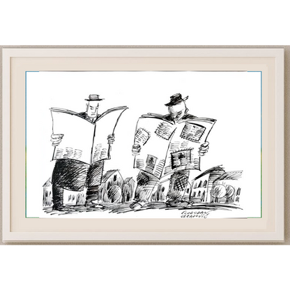 Slobodan Obradovic 29x21cm Orijinal Karikatür BOD01523