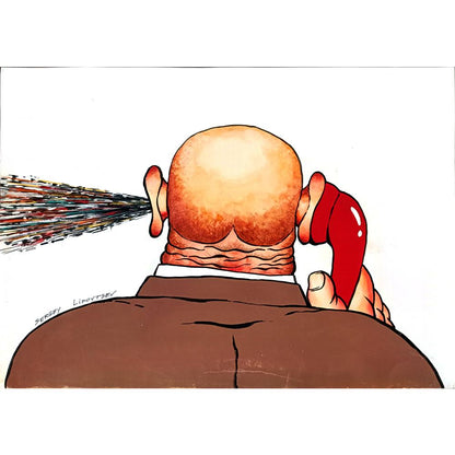 Sergey Lipovtsev 29x21cm Orijinal Karikatür BOD01525