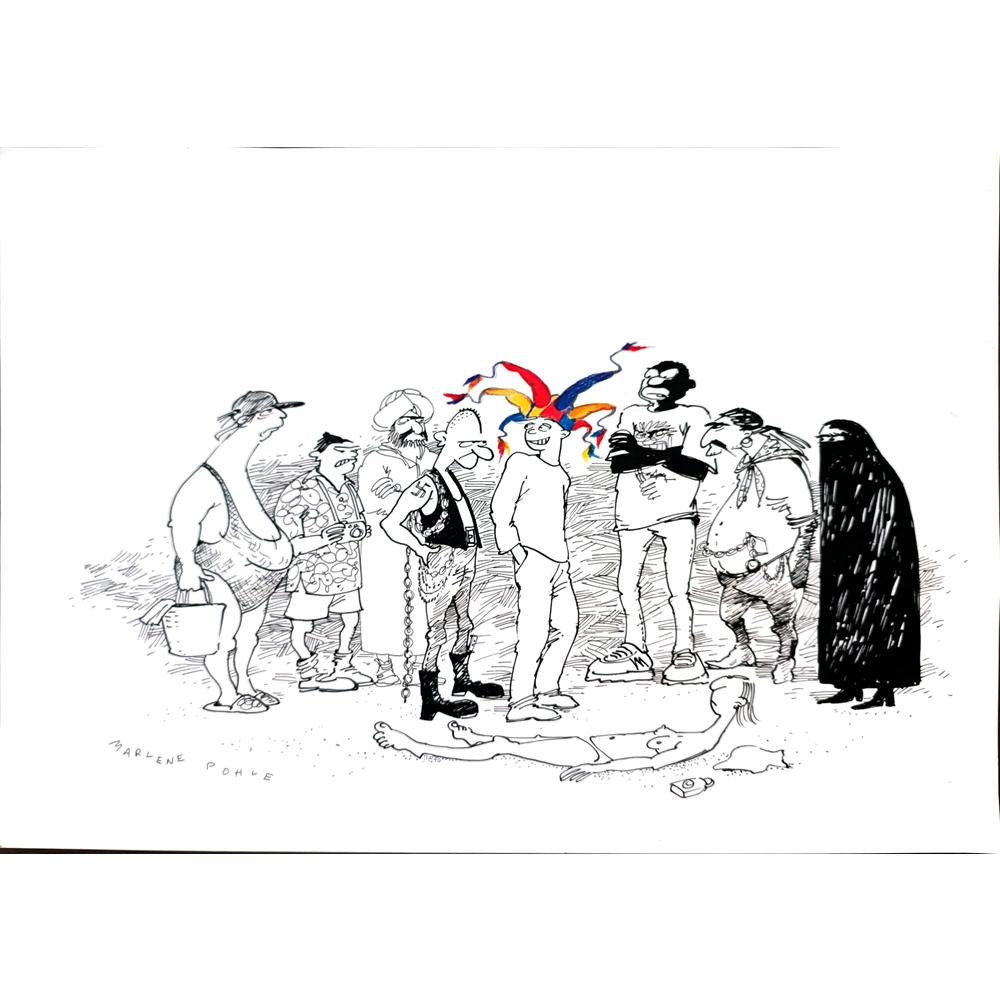 Marlene Pohle 29x21cm Orijinal Karikatür BOD01535