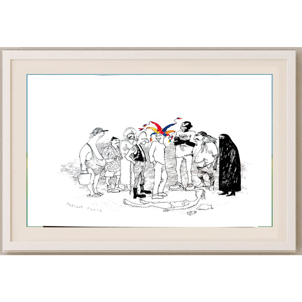 Marlene Pohle 29x21cm Orijinal Karikatür BOD01535