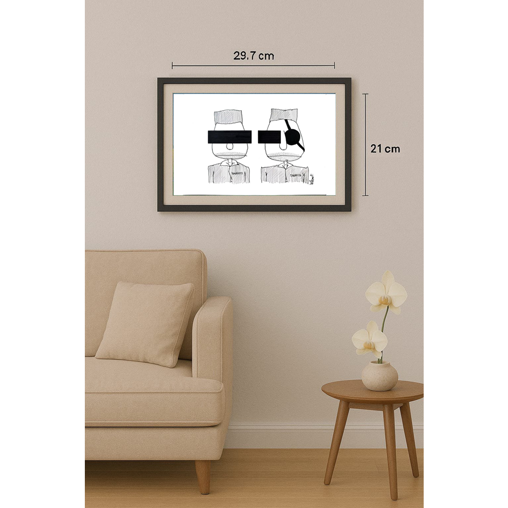 Valery Momot 29x21cm Orijinal Karikatür BOD01538
