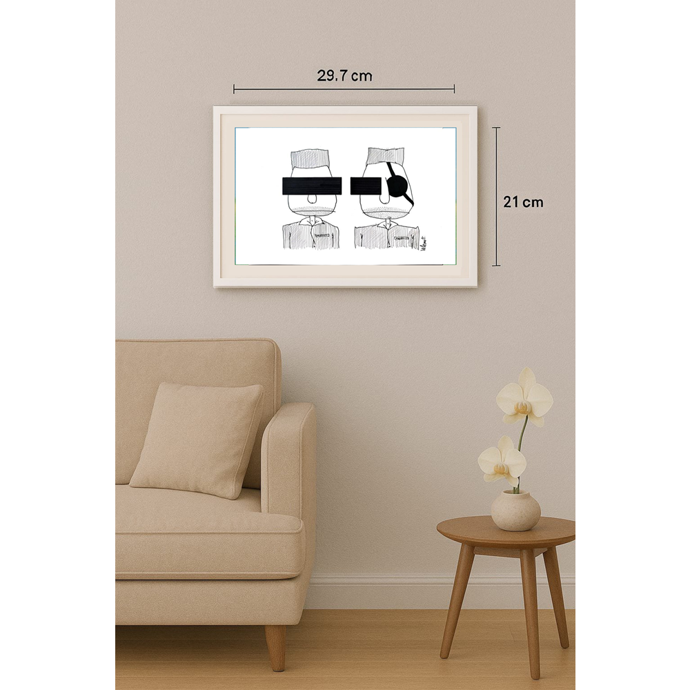 Valery Momot 29x21cm Orijinal Karikatür BOD01538