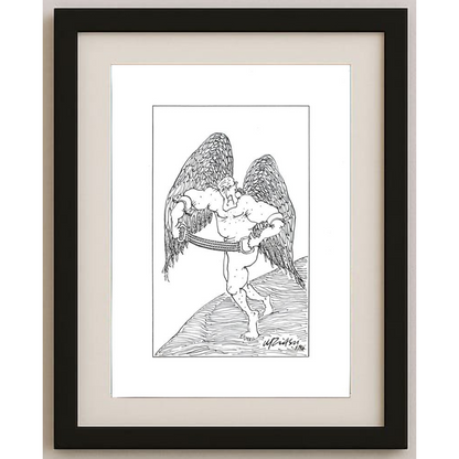 Gheorghita Ghinea Uriasu 29x21cm Orijinal Karikatür BOD01540