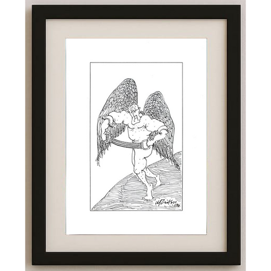 Gheorghita Ghinea Uriasu 29x21cm Orijinal Karikatür BOD01540