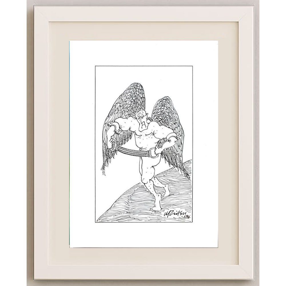 Gheorghita Ghinea Uriasu 29x21cm Orijinal Karikatür BOD01540
