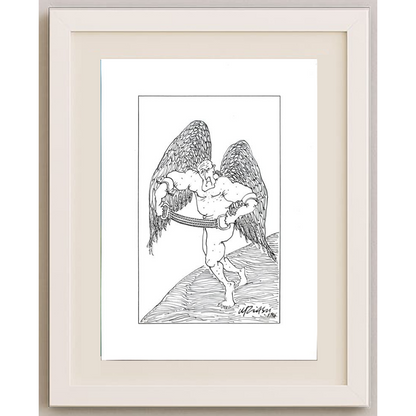 Gheorghita Ghinea Uriasu 29x21cm Orijinal Karikatür BOD01540