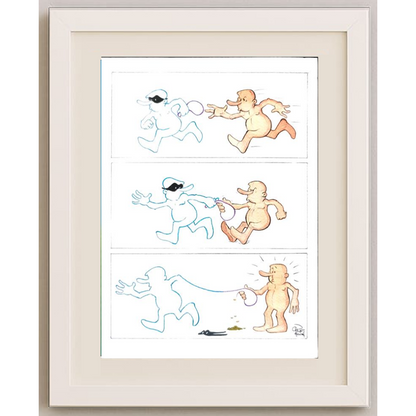 Kust Hovian 29x21cm Orijinal Karikatür BOD01541