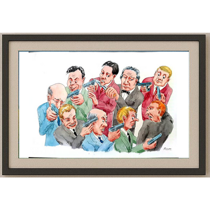 Romanov Vladimir 29x21cm Orijinal Karikatür BOD01543