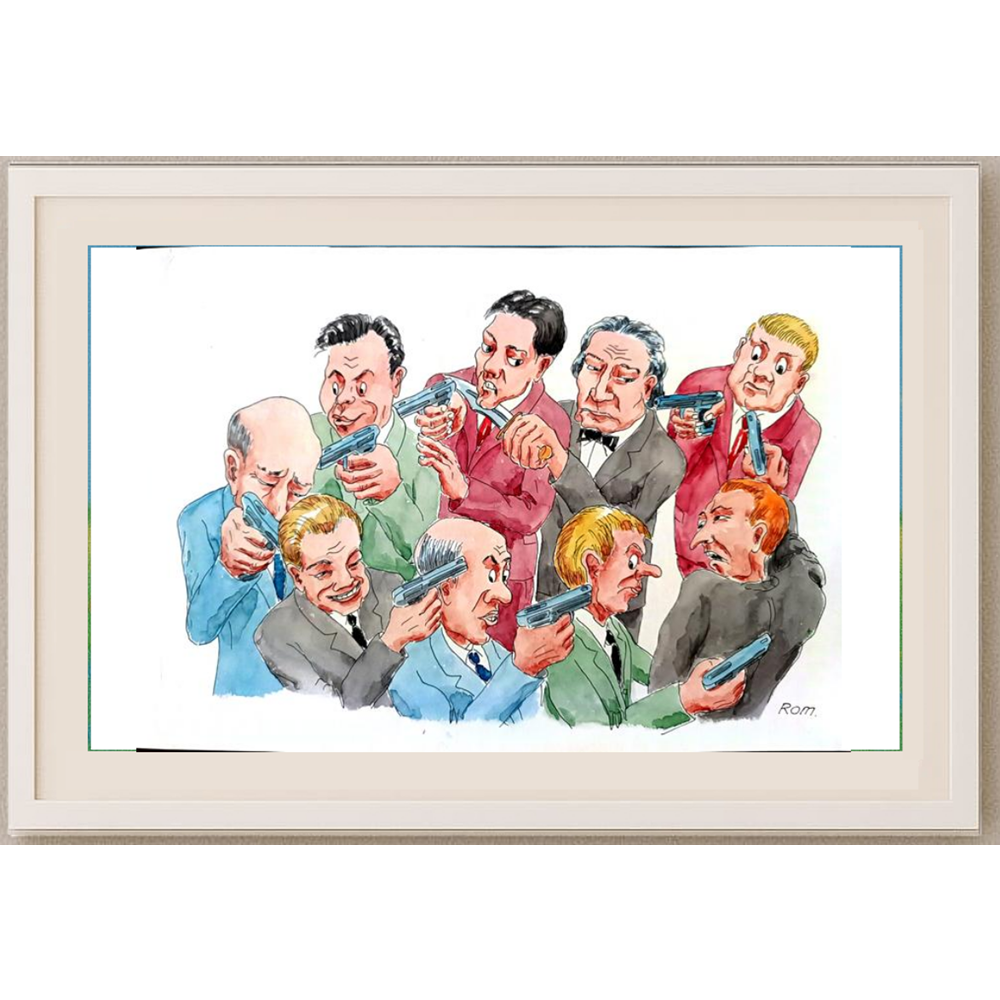 Romanov Vladimir 29x21cm Orijinal Karikatür BOD01543