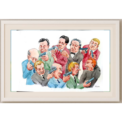 Romanov Vladimir 29x21cm Orijinal Karikatür BOD01543