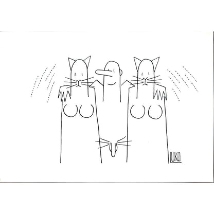 Peter Luko 29x21cm Orijinal Karikatür BOD01544
