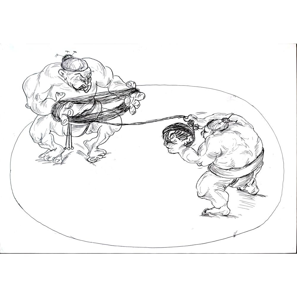 Tsvetomir Veleshky 29x21cm Orijinal Karikatür BOD01545