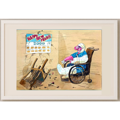 Borigen 29x21cm Orijinal Karikatür BOD01546