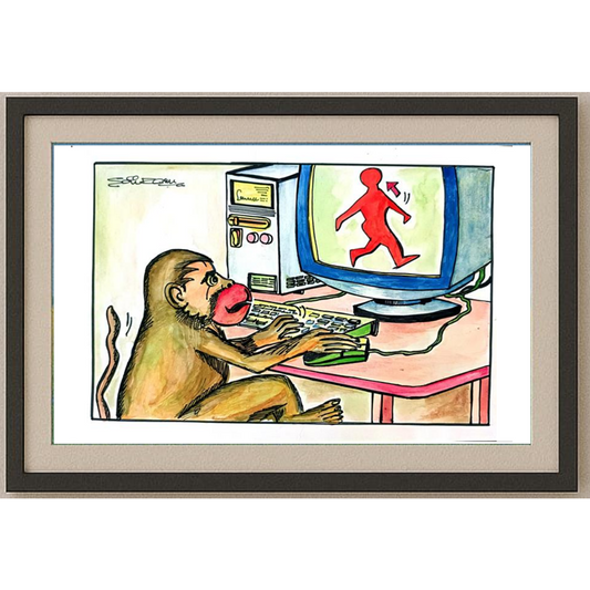 Sairam Akundi 29x21cm Orijinal Karikatür BOD01548