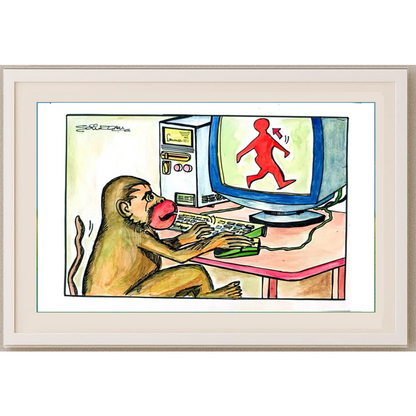 Sairam Akundi 29x21cm Orijinal Karikatür BOD01548