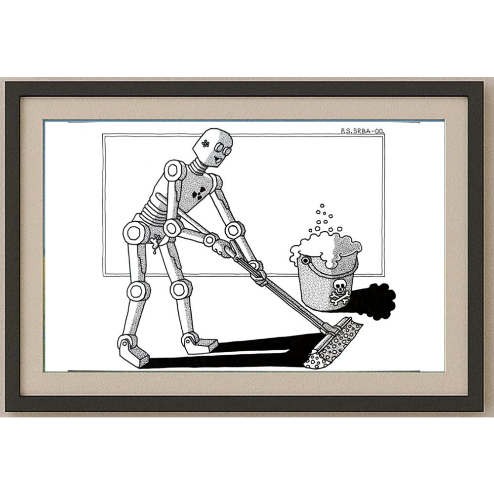 Predrag Srbljanin 29x21cm Orijinal Karikatür BOD01554