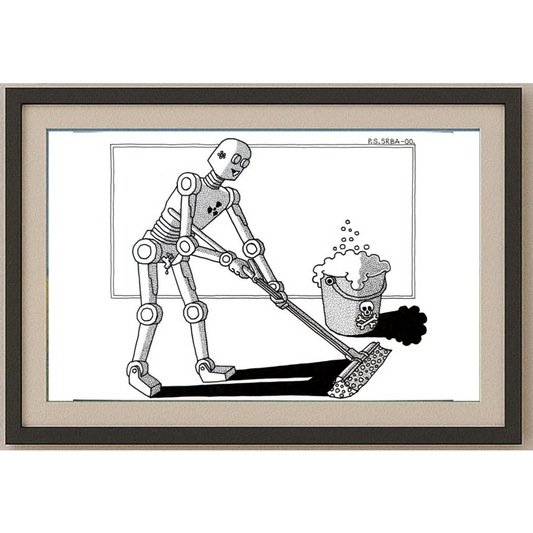 Predrag Srbljanin 29x21cm Orijinal Karikatür BOD01554