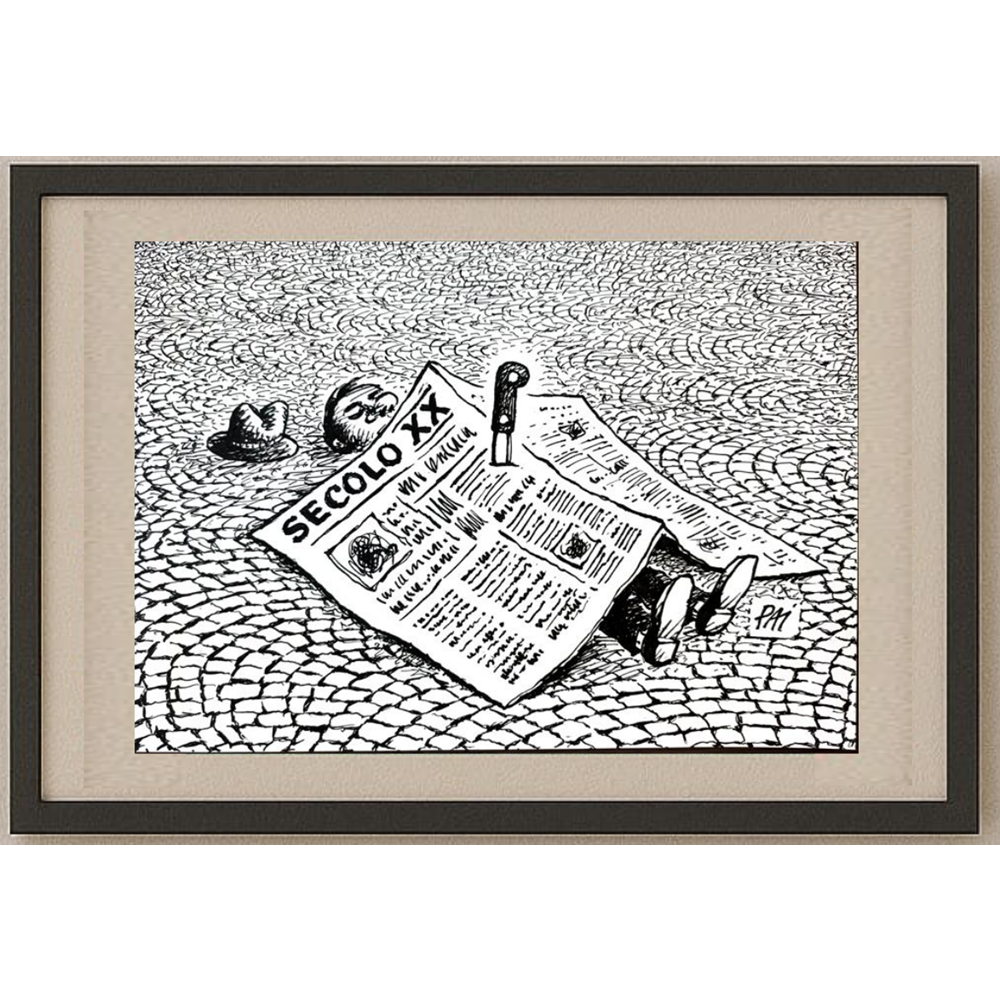 Julian Pena Pai 29x21cm Orijinal Karikatür BOD01555