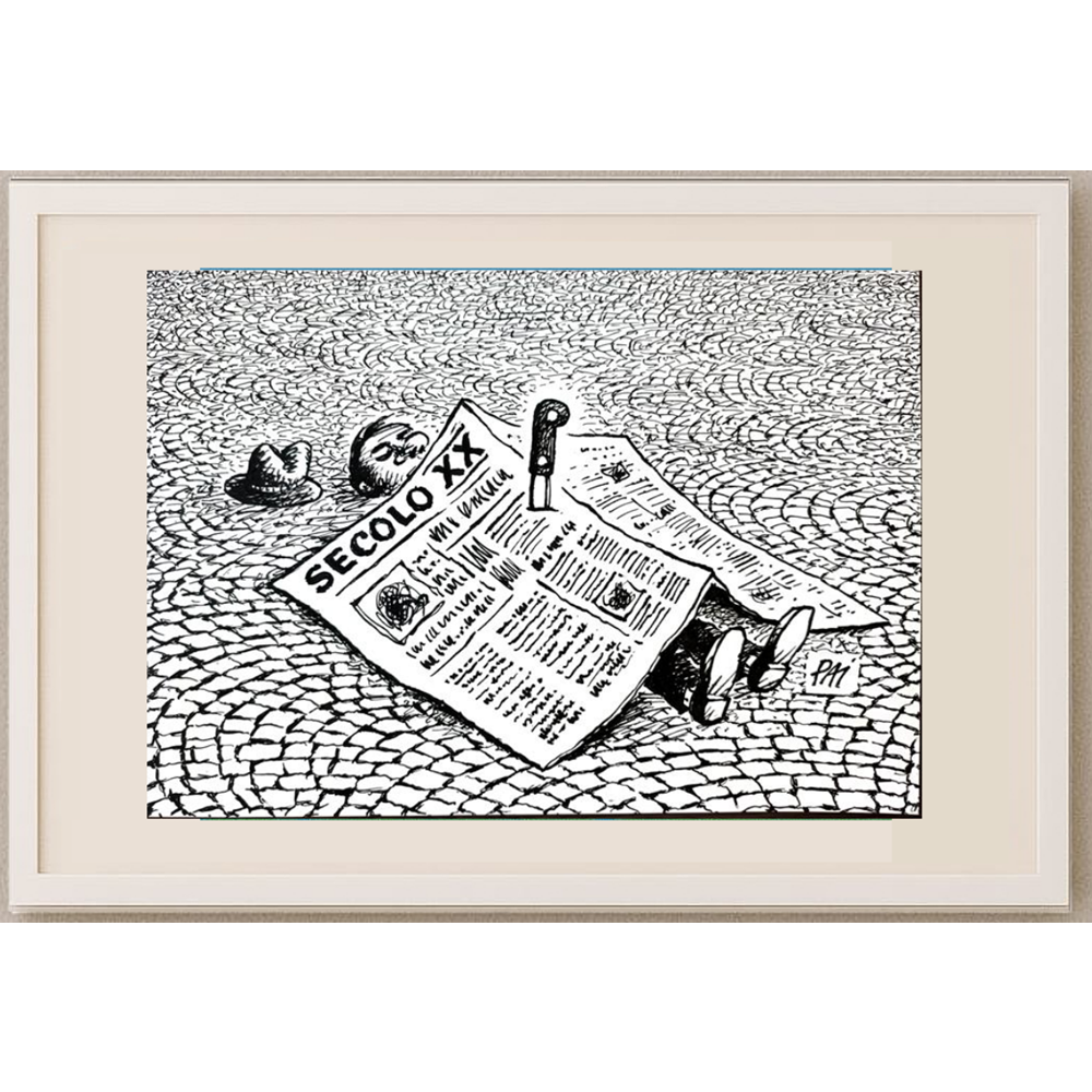 Julian Pena Pai 29x21cm Orijinal Karikatür BOD01555