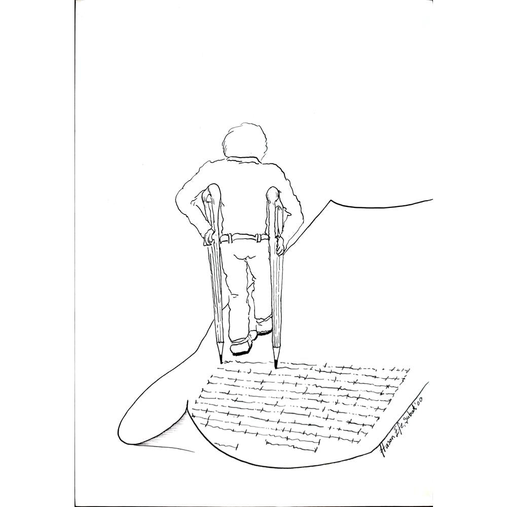 Hasan Efe 29x21cm Orijinal Karikatür BOD01561