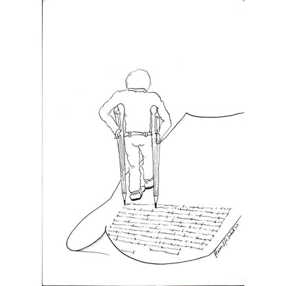 Hasan Efe 29x21cm Orijinal Karikatür BOD01561