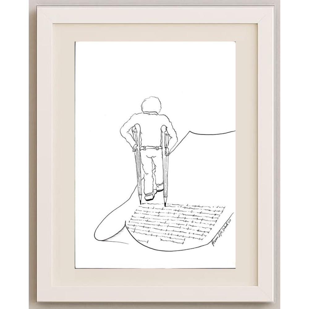 Hasan Efe 29x21cm Orijinal Karikatür BOD01561