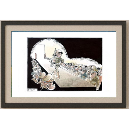 Milan Bukovac 29x21cm Orijinal Karikatür BOD01569