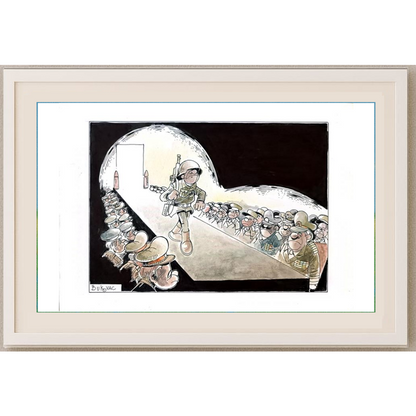 Milan Bukovac 29x21cm Orijinal Karikatür BOD01569