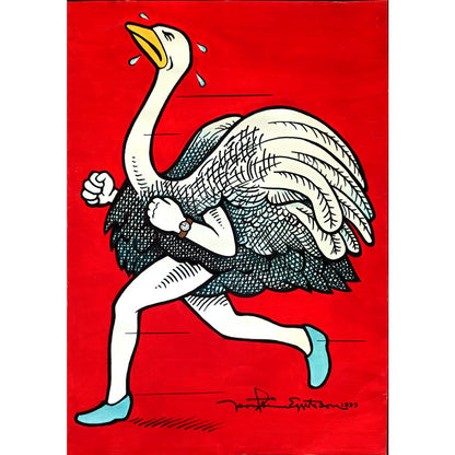 Thorsteinn Eggertsson 43x30cm Orijinal Karikatür BOD01576