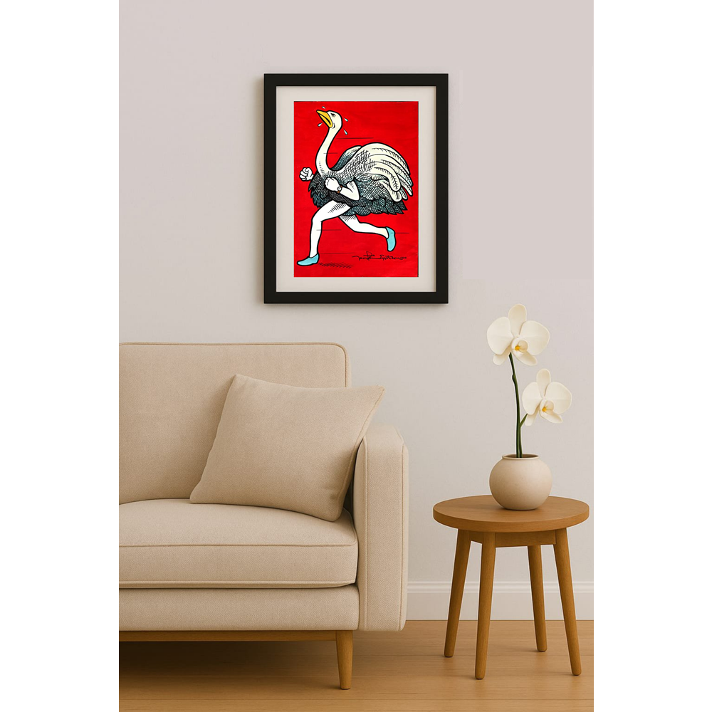 Thorsteinn Eggertsson 43x30cm Orijinal Karikatür BOD01576