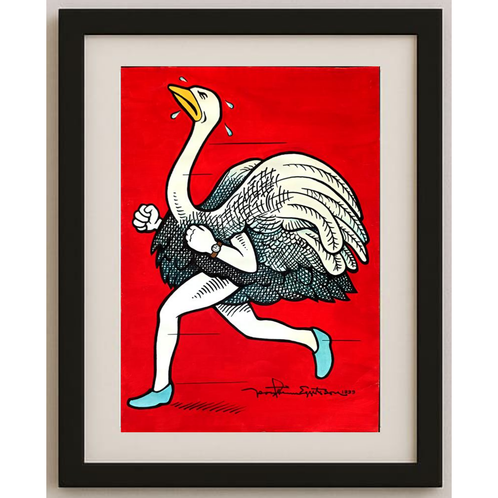 Thorsteinn Eggertsson 43x30cm Orijinal Karikatür BOD01576