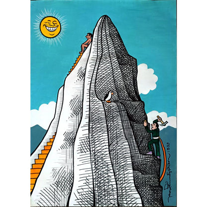 Thorsteinn Eggertsson 43x30cm Orijinal Karikatür BOD01577