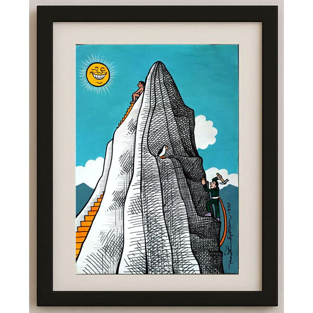 Thorsteinn Eggertsson 43x30cm Orijinal Karikatür BOD01577