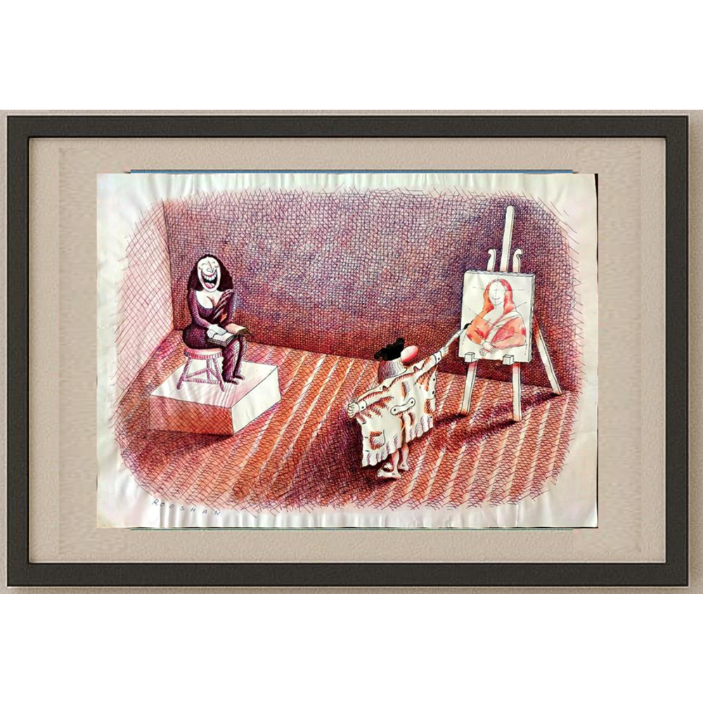 Rooshan Gataullin 43x30cm Orijinal Karikatür BOD01582