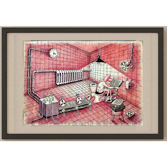 Rooshan Gataullin 43x30cm Orijinal Karikatür BOD01583