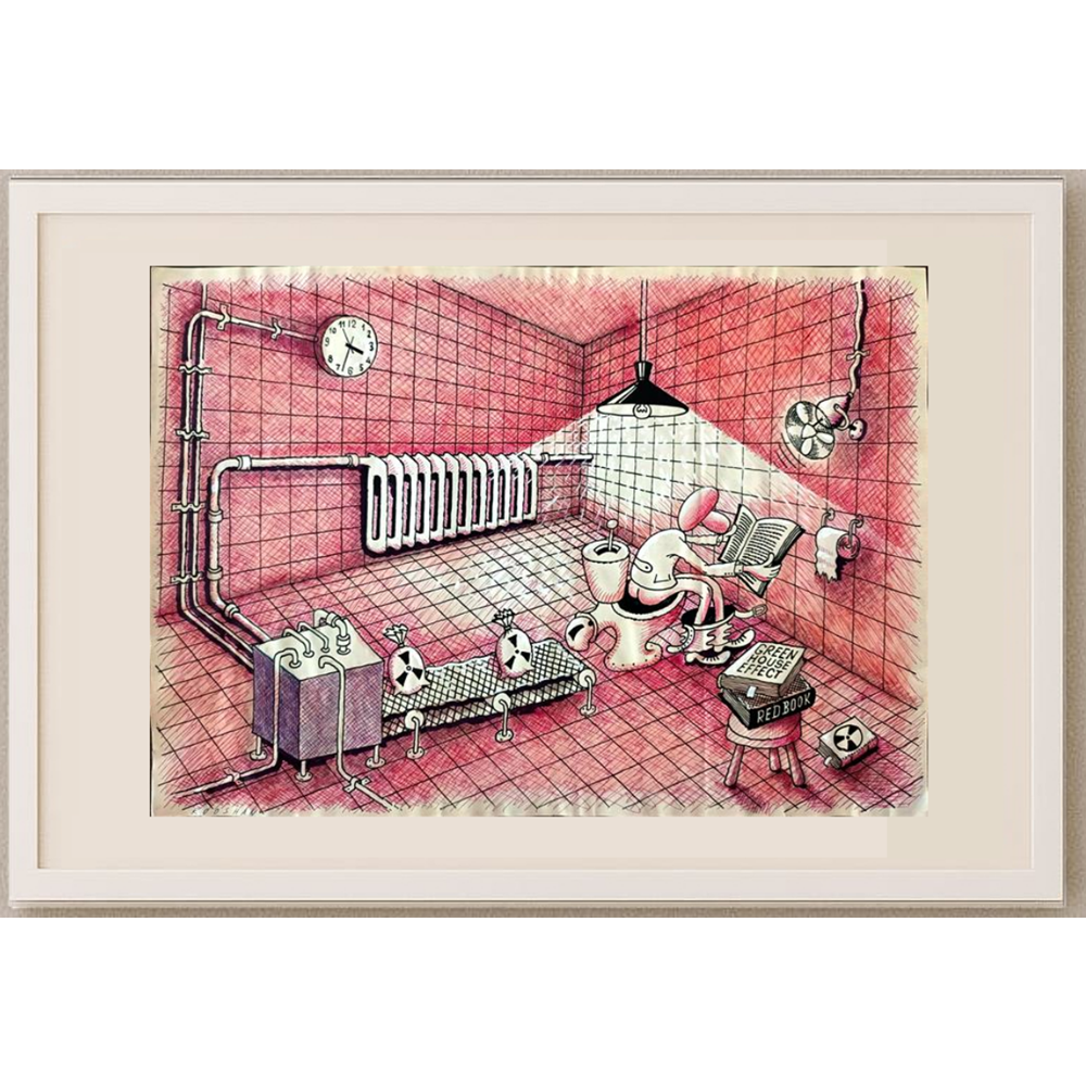 Rooshan Gataullin 43x30cm Orijinal Karikatür BOD01583