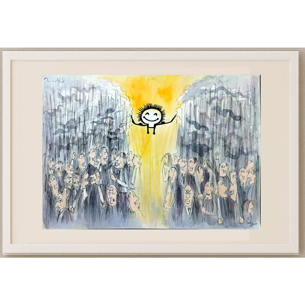 Bossens Philippe 35x25cm Orijinal Karikatür BOD01589