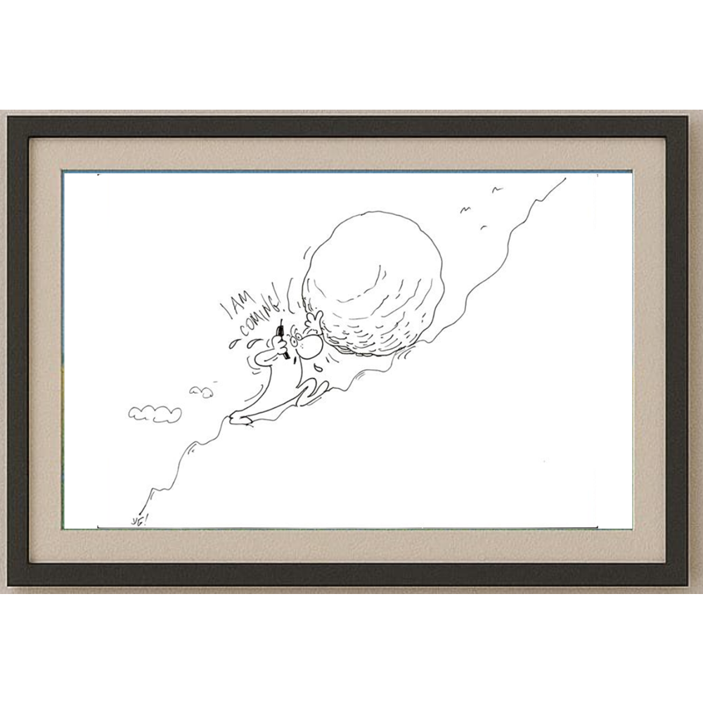 Obovic Nedeliko 29x21cm Orijinal Karikatür BOD01595