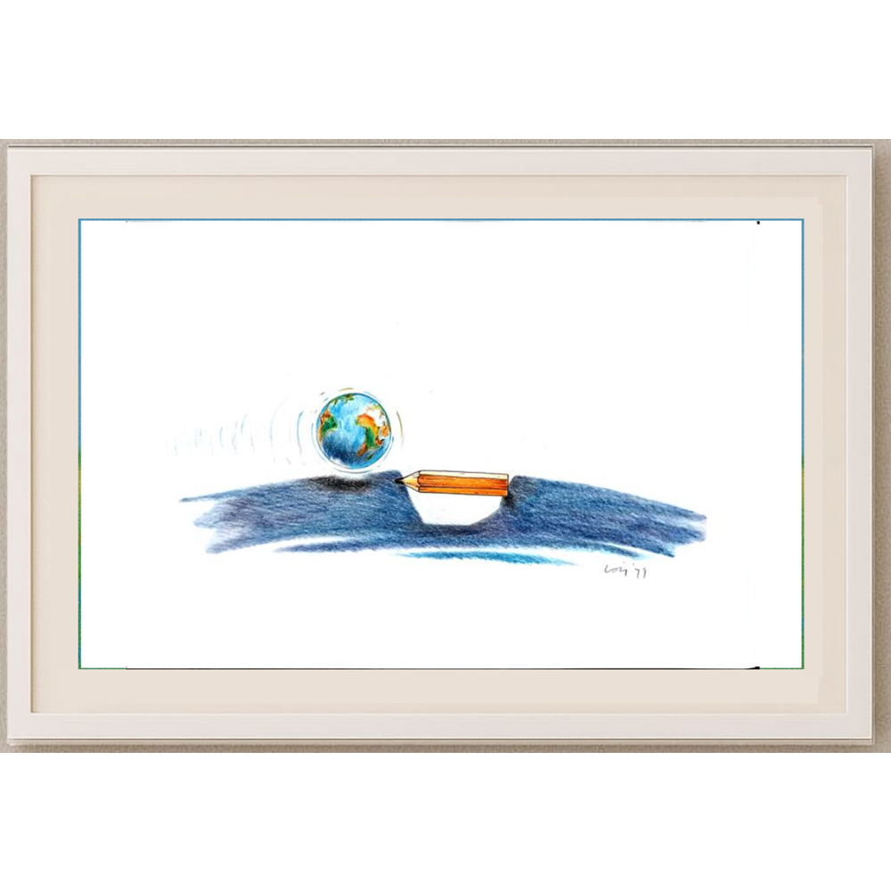 François Veldeman 29x21cm Orijinal Karikatür BOD01596