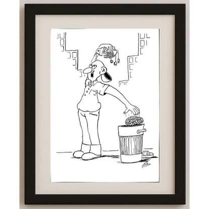 Kresimir Filipan 29x21cm Orijinal Karikatür BOD01600