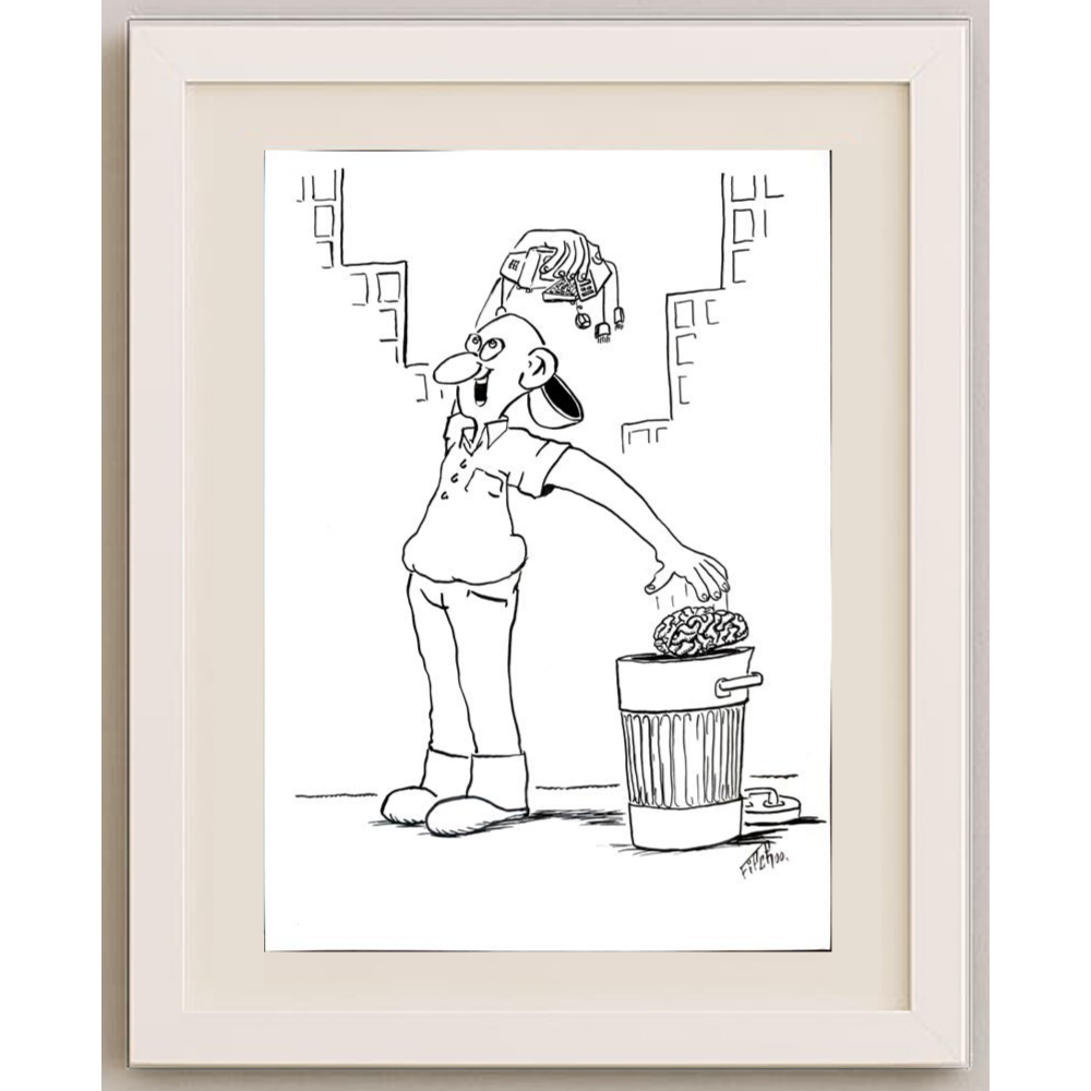 Kresimir Filipan 29x21cm Orijinal Karikatür BOD01600
