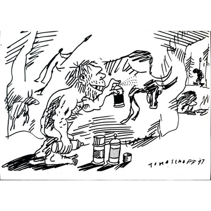 Jan Tomaschoff 29x21cm Orijinal Karikatür BOD01604
