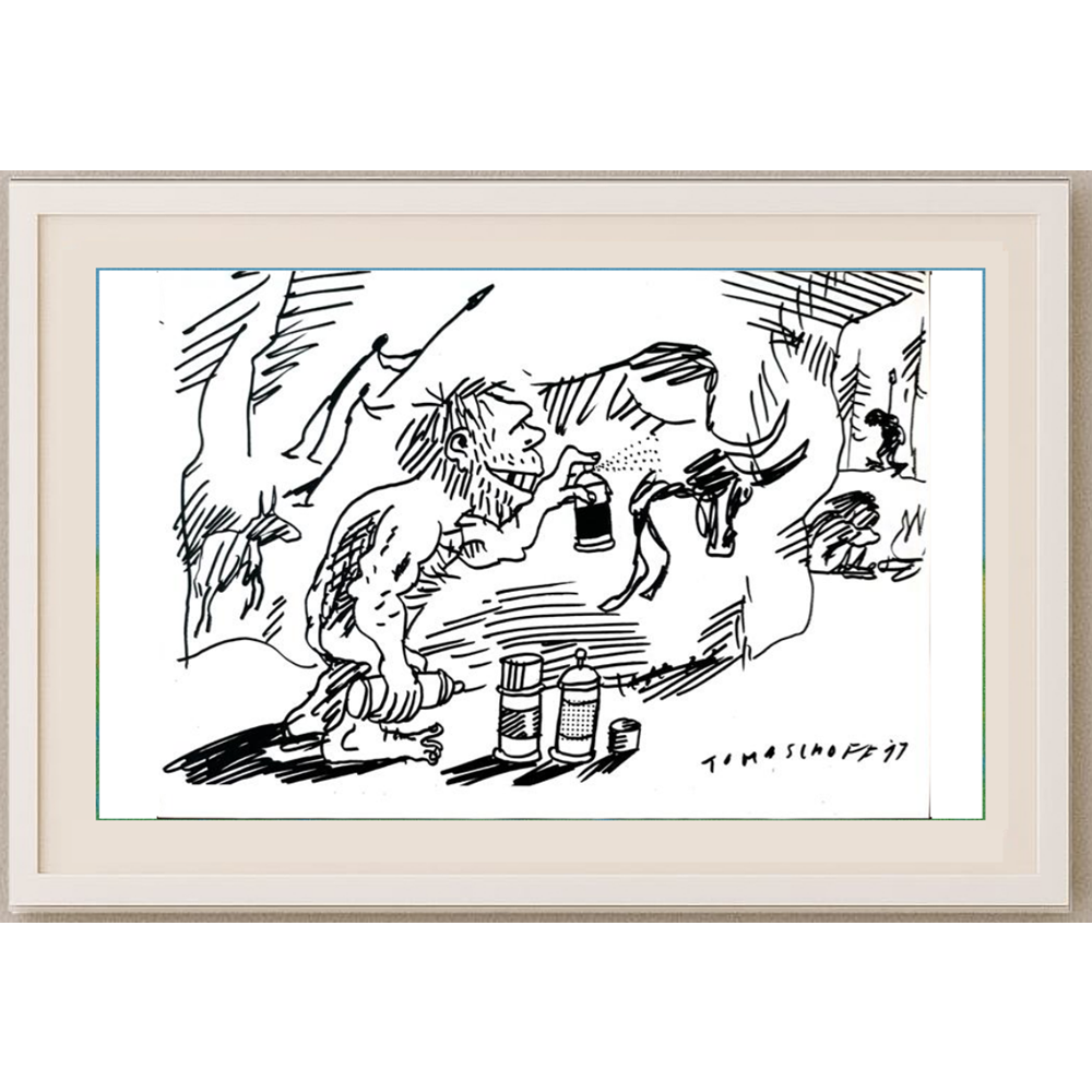 Jan Tomaschoff 29x21cm Orijinal Karikatür BOD01604