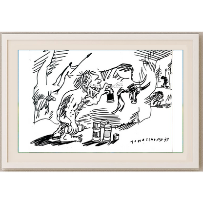 Jan Tomaschoff 29x21cm Orijinal Karikatür BOD01604