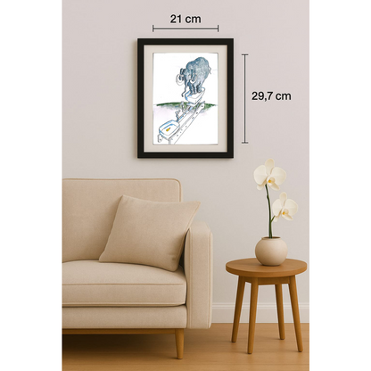 Tsocho Peev 29x21cm Orijinal Karikatür BOD01608