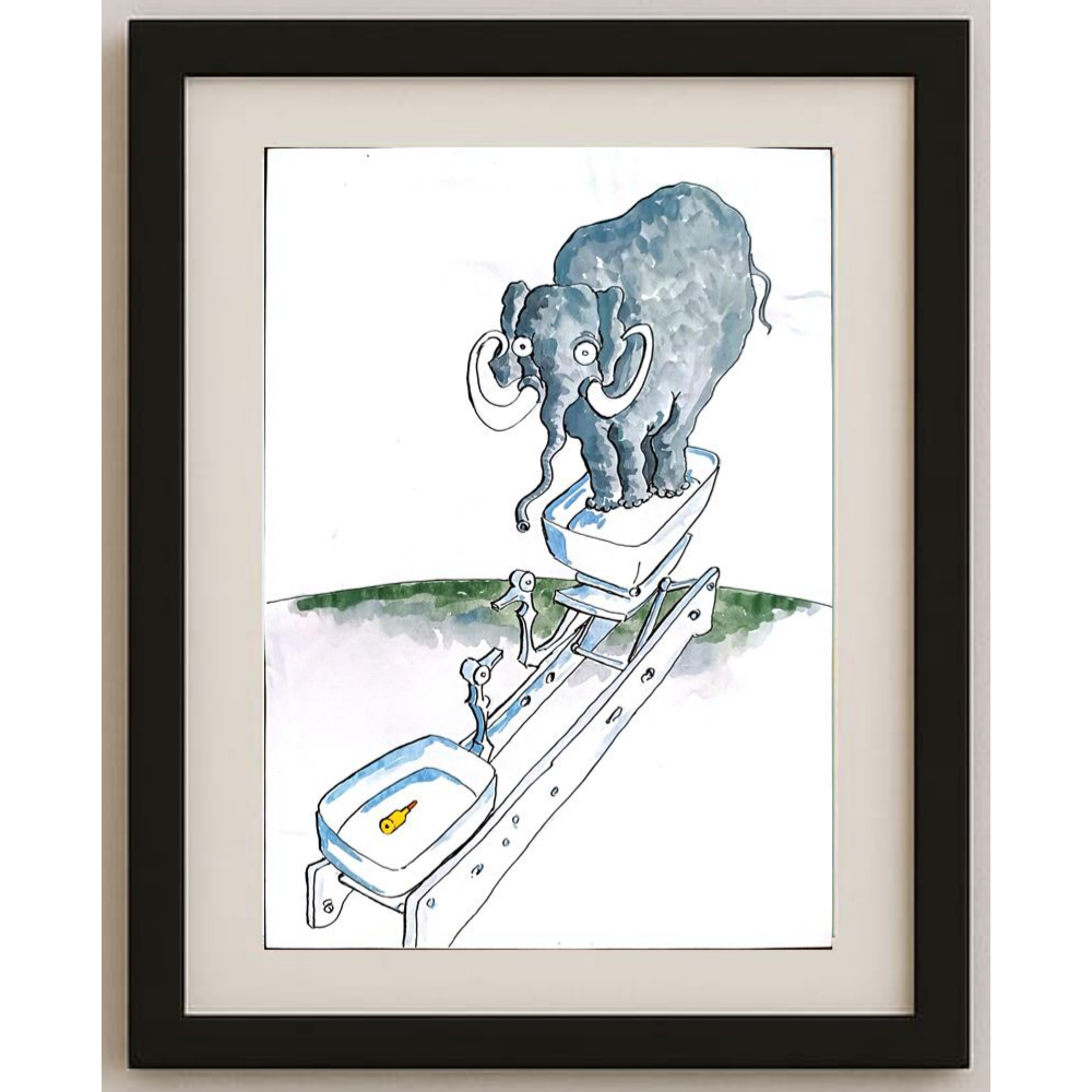 Tsocho Peev 29x21cm Orijinal Karikatür BOD01608